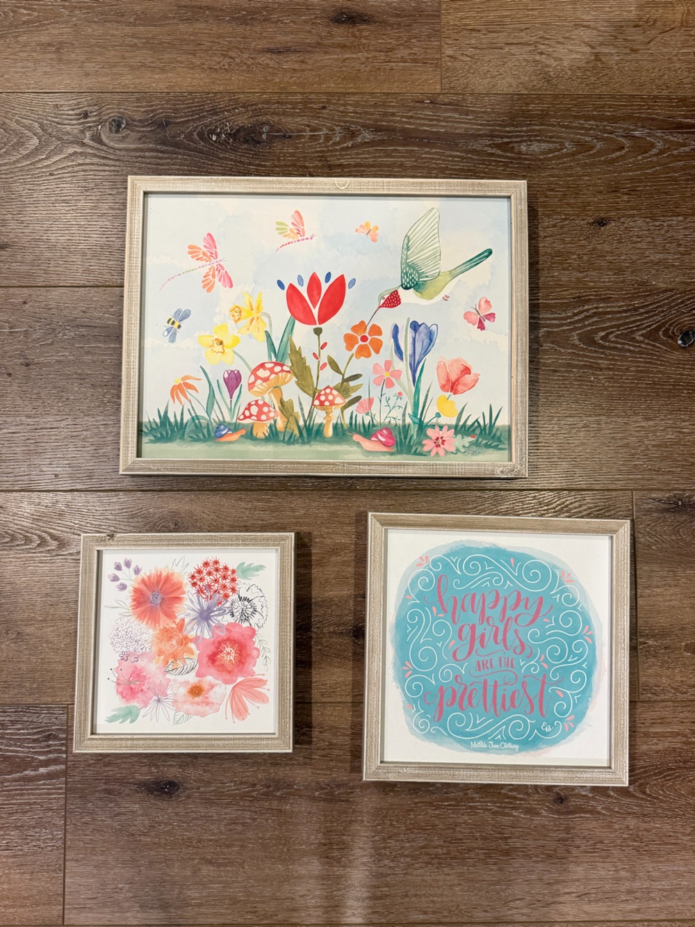 Matilda Jane Floral Watercolor Wall Art Set - Multicolor Prints